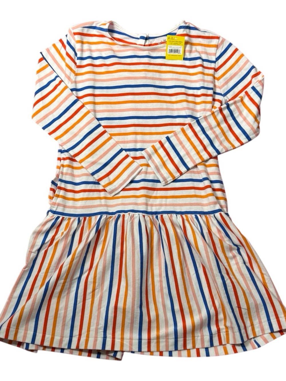 NWT Primary Explorer Dress 8-9 Rainbow Stripe Cotton Orig $34.50
